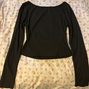open back long sleeve top